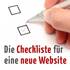 Checkliste für Ihre neue Webseite