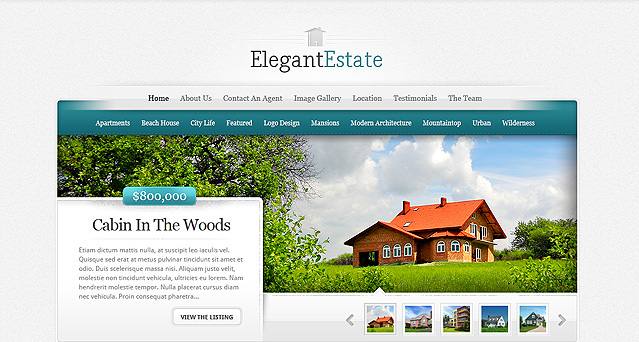 Elegant Estate Website Vorlagen Theme