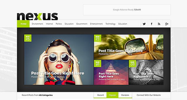 Nexus Website Vorlagen Theme