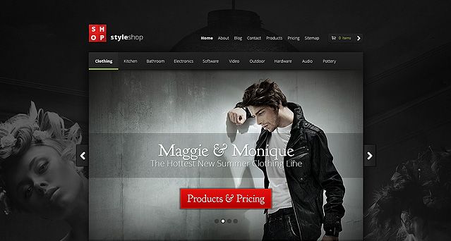 Style Shop Website Vorlagen Theme