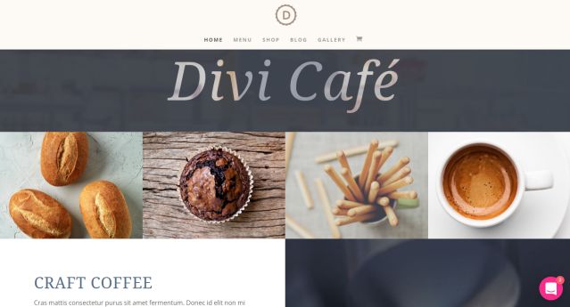 Divi Cafe Website Vorlagen Theme