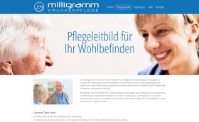 Milligramm Krankenpflege Berlin Webdesign