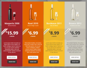 WordPress Preistabellen für Websites im Wein- & Spirituosen Handel