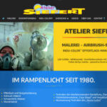 Atelier Uwe Siefert Website ist ein auffallendes Webdesign mit knalligen Farben