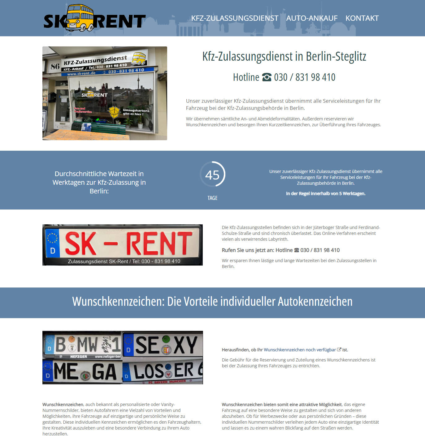 SK-Rent KFZ-Zulassungsdienst Berlin-Steglitz